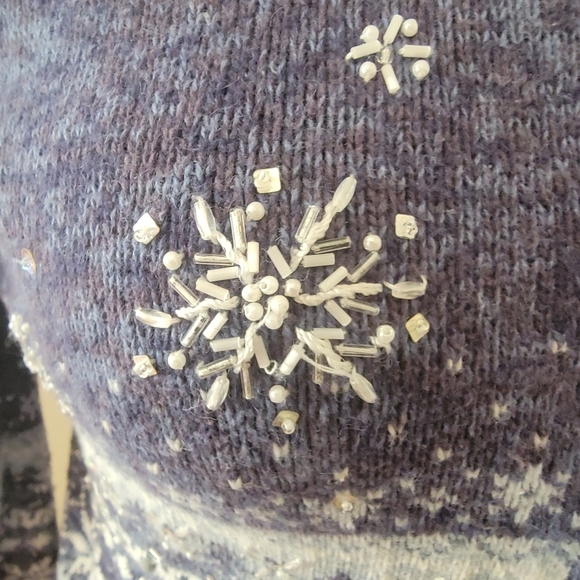 Heirloom Collectibles Zip Up Snowflake Ugly Sweater Size PM - Picture 9 of 11